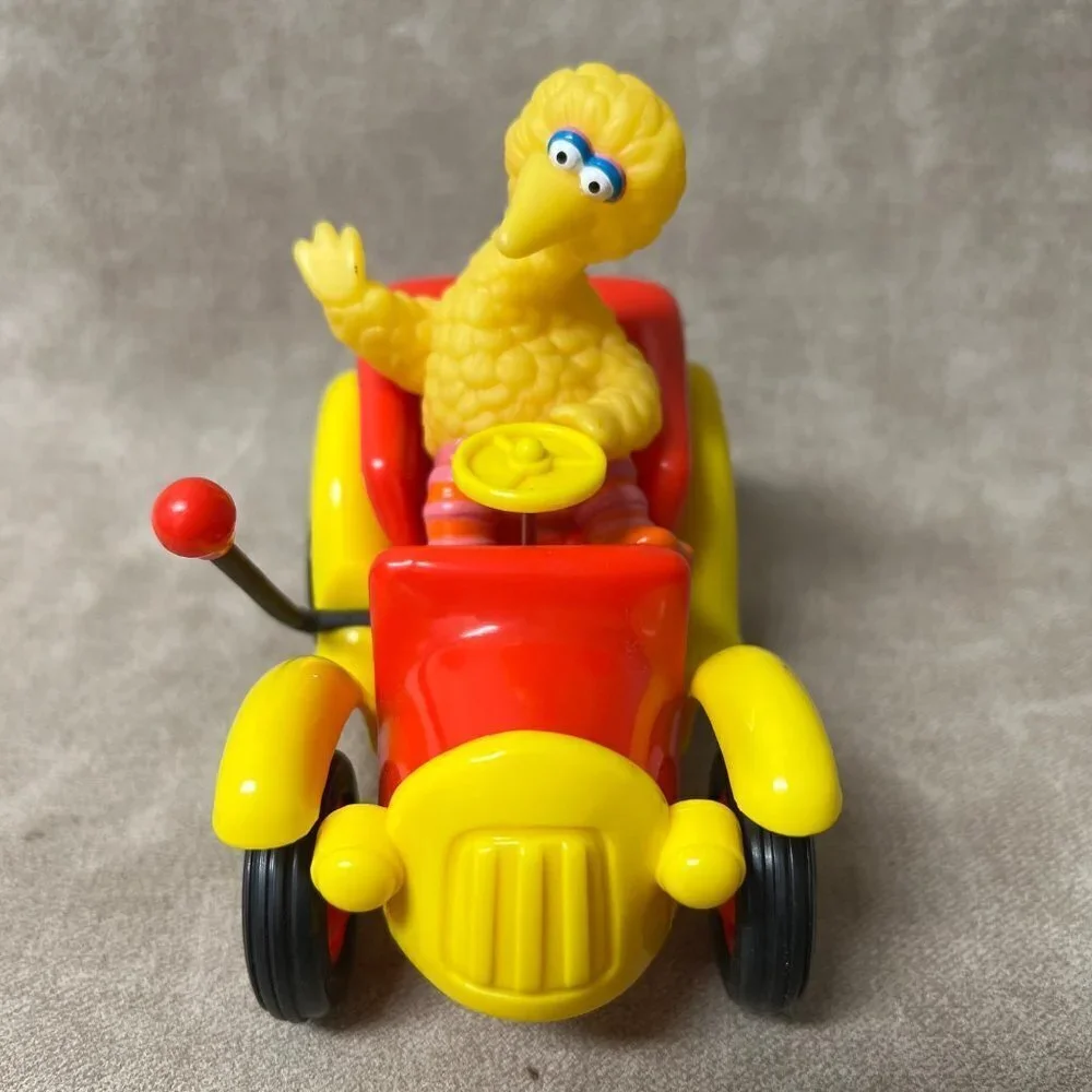 Sesame Street Big Bird Lever Action Toy Car Illco 1988